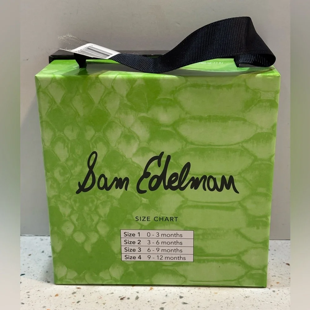 Sam‎ Edelman Baby Gigi Glitter Bow Dress Sandals/Shoes - Sz 3 USA